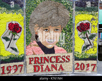 Prinzessin Diana Bild in gut dressing Chesterfield Derbyshire England 2017 verwendet Stockfoto