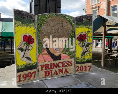 Prinzessin Diana Bild in gut dressing Chesterfield Derbyshire England 2017 verwendet Stockfoto