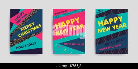 Frohe Weihnachten Neujahr design Stock Vektor