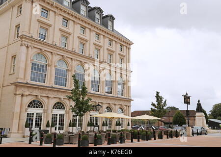 Herzogin von Cornwall Inn, Königin Mutter Square, Poundbury, Dorchester, Dorset, England, Großbritannien, USA, UK, Europa Stockfoto