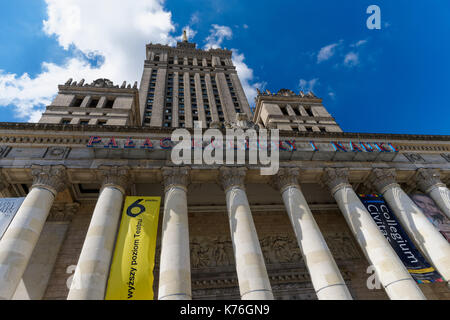 Der Palast der Kultur und Wissenschaft in Warschau, Polen Stockfoto