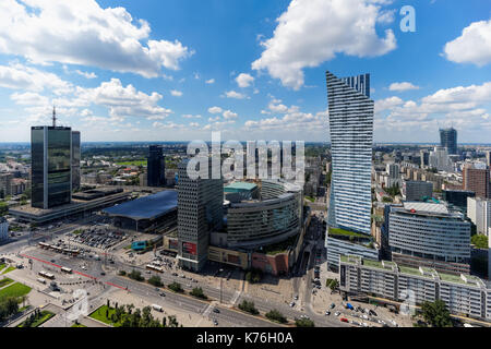 Moderne Wolkenkratzer in Warschau, Polen Stockfoto