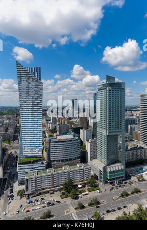 Moderne Wolkenkratzer in Warschau, Polen Stockfoto