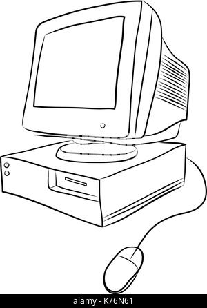 Alter desktop computer Stock Vektor