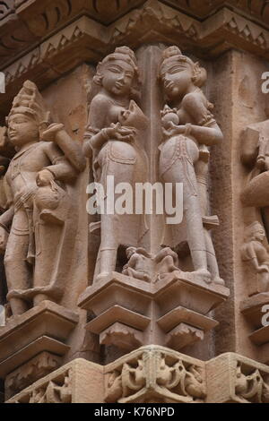 Die westliche Gruppe von Tempeln - Kandariya Mahadeva Stockfoto