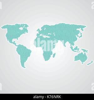 Welt Karte auf einem Hintergrund isoliert. Vector Illustration. Stock Vektor