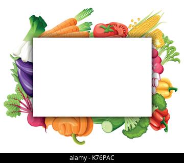 Bunte Bio Design-Konzept mit zwei Sammlungen von frischem Obst und Gemüse im realistischen Stil Vektor Illustration-Website und mobile ap Stock Vektor