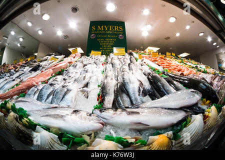 Leeds, Kirkgate Markt, der Heimat der ersten Marks und Spencer ausgeht, in Leeds, West Yorkshire, England. Stockfoto