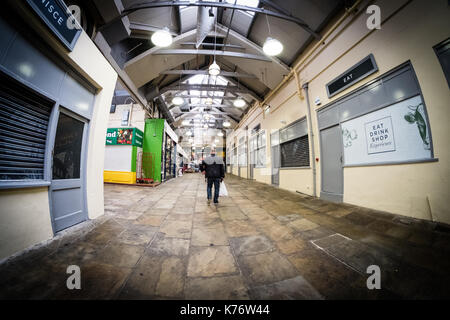 Leeds, Kirkgate Markt, der Heimat der ersten Marks und Spencer ausgeht, in Leeds, West Yorkshire, England. Stockfoto