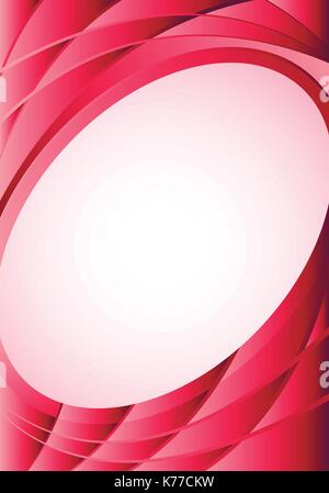 Abstrakter Hintergrund mit roten Wellen Rahmen mit weißem Raum in der Mitte - Vektorbild Stock Vektor