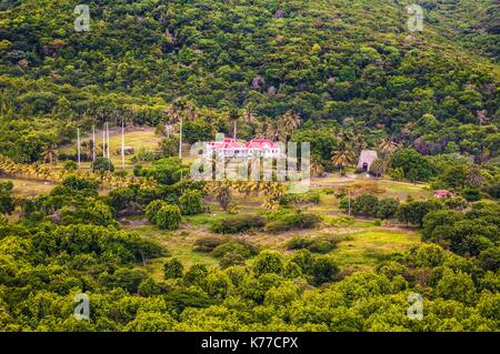 Vereinigtes Königreich, Montserrat, englischsprachigen karibischen, Luftaufnahme auf Waterworks Immobilien (Luftbild) Stockfoto