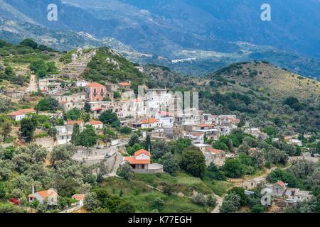 Griechenland, Kreta, Rethymnon, Amari Tal, Dorf von Kalogeros Stockfoto