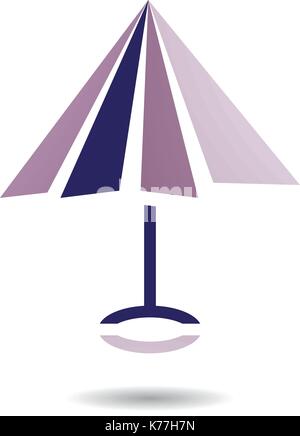 Konzept der Umbrella Symbol, Vector Illustration isoliert auf weißem Hintergrund Stock Vektor