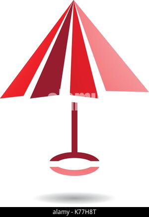 Konzept der Umbrella Symbol, Vector Illustration isoliert auf weißem Hintergrund Stock Vektor