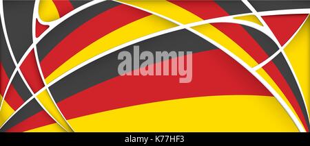 Abstrakte geometrische Hintergrund in den Farben der deutschen Flagge - Vektorbild Stock Vektor
