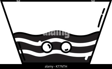 Kontur wasser Eimer design für saubere Kleidung Stock Vektor