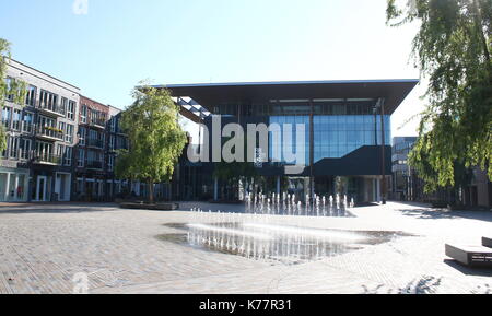 Neue Friesische Museum (Frysk Museum) Gebäude auf Vestdijk 14-16 (auch Zaailand) Square in Leeuwarden, Niederlande, im Jahr 2013 eröffnet. Stockfoto