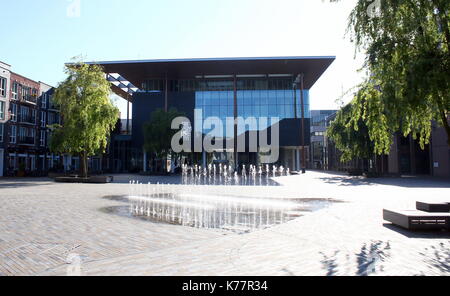 Neue Friesische Museum (Frysk Museum) Gebäude auf Vestdijk 14-16 (auch Zaailand) Square in Leeuwarden, Niederlande, im Jahr 2013 eröffnet. Stockfoto