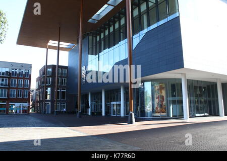 Neue Friesische Museum (Frysk Museum) Gebäude auf Vestdijk 14-16 (auch Zaailand) Square in Leeuwarden, Niederlande, im Jahr 2013 eröffnet. Stockfoto