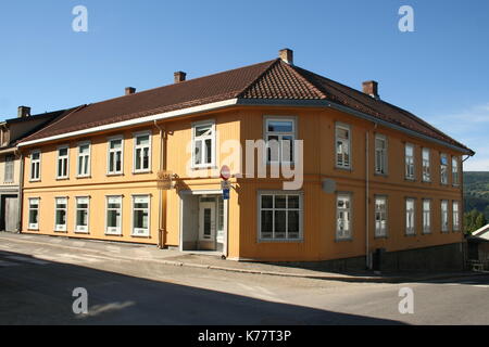 Alte hölzerne Stadthaus in Lillehammer, Norwegen Stockfoto