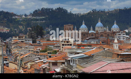 Panoramablick auf die Kathedrale der Unbefleckten Empfängnis von Cuenca Stockfoto