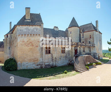 Chateau de Fénelon in der Dordogne Region im Südwesten Frankreichs. Stockfoto