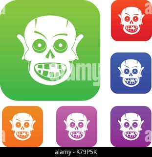 Living Dead Set Color Collection Stock Vektor