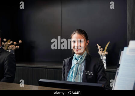 Rezeption, Porträt Stockfoto
