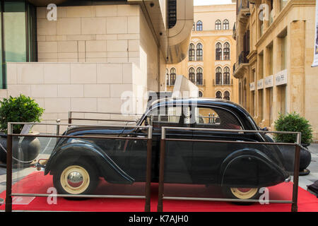 Beirut, Libanon. 15 Sep, 2017. Oldtimer auf der Classic Car Show in Beirut Souks, Beirut Libanon Credit: Mohamad Itani/Alamy leben Nachrichten Stockfoto