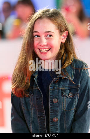 Toronto, Kanada. 14 Sep, 2017. Ripley Sobo besucht die Premiere von "Drei Christusse" während der 42 Toronto International Film Festival, tiff, Roy Thomson Hall in Toronto, Kanada, am 14. September 2017. - Keine LEITUNG SERVICE - Foto: Hubert Boesl//dpa/Alamy leben Nachrichten Stockfoto