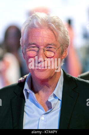 Toronto, Kanada. 14 Sep, 2017. Richard Gere besucht die Premiere von "Drei Christusse" während der 42 Toronto International Film Festival, tiff, Roy Thomson Hall in Toronto, Kanada, am 14. September 2017. - Keine LEITUNG SERVICE - Foto: Hubert Boesl//dpa/Alamy leben Nachrichten Stockfoto