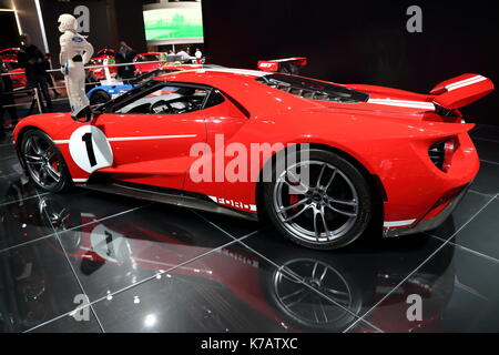 Frankfurt am Main, Deutschland. 15 Sep, 2017. Automobilhersteller aus der ganzen Welt präsentieren ihre neuesten Modelle und Concept Cars auf der diesjährigen IAA Auto Ausstellung. Elektro- und Hybridautos wurden im Zentrum der Aufmerksamkeit. Quelle: Uwe Deffner/Alamy leben Nachrichten Stockfoto