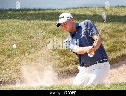 Chicago, USA. 16 Sep, 2017. Bill Haas konkurriert bei der BMW Meisterschaften an der Conway Farms Golf Kurs in Lake Forest, Illinois, USA, auf September, 15, 2017. Quelle: Joel Lerner/Xinhua/Alamy leben Nachrichten Stockfoto