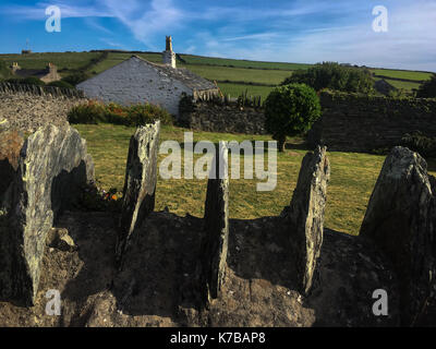 Cregneash, Insel Man, am 14. September 2017. Stockfoto