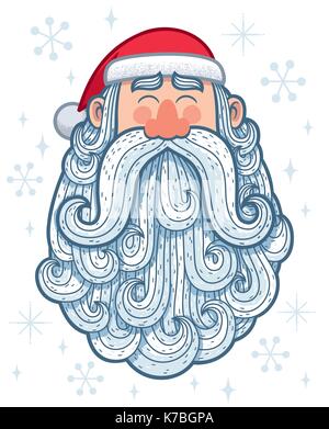 Cartoon Portrait von Santa Claus. Stock Vektor