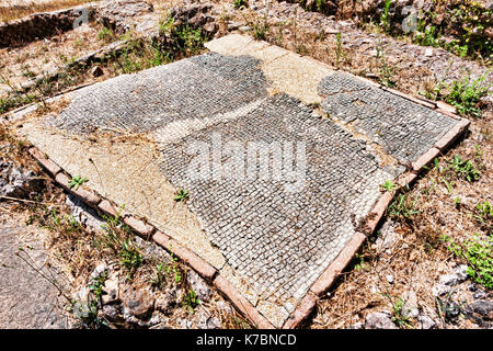 Bleibt der Boden Mosaik in Ostia Antica - Rom - Italien Stockfoto