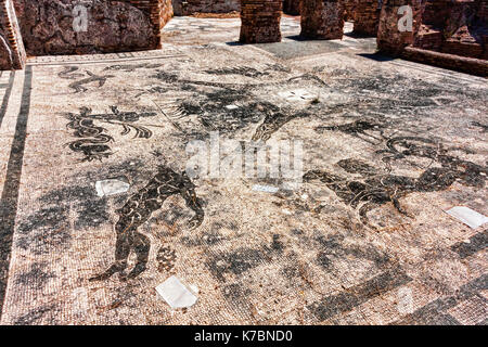 Römische Reich cisiarii Therme - Frigidarium - Landschaft in Ostia Antica - Rom - Italien Stockfoto