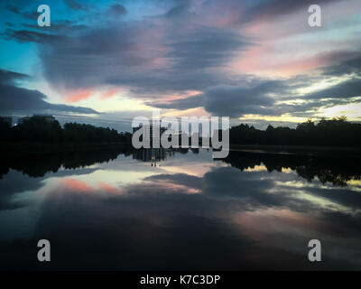 Fluss Lagan, in Belfast, Nordirland, am 14. September 2017. Stockfoto