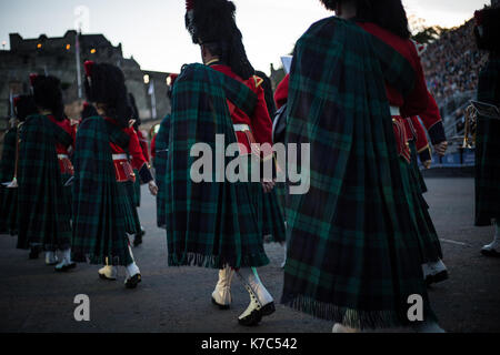 Edinburgh Royal Tattoo vor der Burg von Edinburgh, Edinburgh, Schottland, am 15. September 2017. Stockfoto