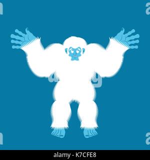 Yeti schuldig. Bigfoot überraschen. Abominable snowman culpablen. Vector Illustration Stock Vektor