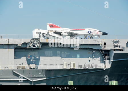 USS Yorktown ist ein US Navy Flugzeugträger und ist ein nationales und historisches Wahrzeichen als Museumsschiff an der Patriots Point, Mount Pleasant, South Carolina Stockfoto