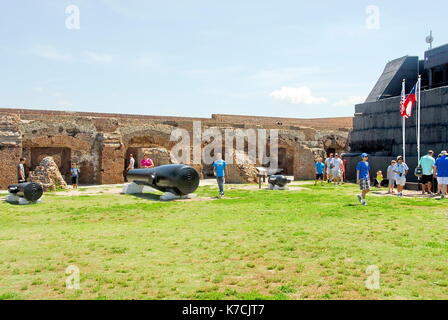 Fort Sumter ist ein Fort in Charleston, South Carolina, bemerkenswert für zwei Schlachten des Amerikanischen Bürgerkrieges. Stockfoto