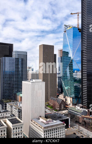 Seattle Glashochhaus mit Reflexionen Downtown Stockfoto