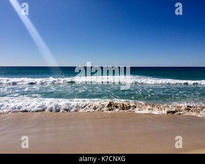 Strand in PAPAMOA an der Südküste Stockfoto