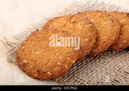 Haferflocken Cookies mit Honig, Honig, handgemachten Haferflocken Cookies Cookies, handgefertigte assorted Cookies Stockfoto