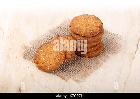Haferflocken Cookies mit Honig, Honig, handgemachten Haferflocken Cookies Cookies, handgefertigte assorted Cookies Stockfoto