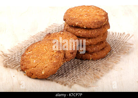 Haferflocken Cookies mit Honig, Honig, handgemachten Haferflocken Cookies Cookies, handgefertigte assorted Cookies Stockfoto