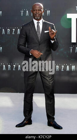 Foto muss Gutgeschrieben © Alpha Presse 080004 05/06/2016 Djimon Hounsou Die Legende von Tarzan Premiere Odeon Leicester Square London Stockfoto