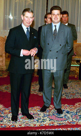 Foto muss Gutgeschrieben © Alpha Presse 043337 14-20/02/2001 Prinz Charles Prinz von Wales und Anthony Bailey werden während der Königlichen Besuch in Saudi-Arabien Stockfoto