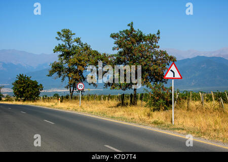 Der Blick auf das Dorf Ivanovka, Aserbaidschan Stockfoto